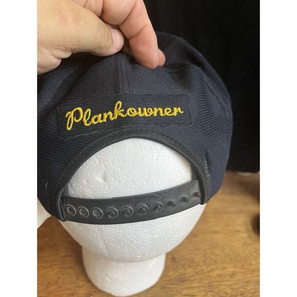 Vintage USS Anzio CG 68 Snapback Baseball Hat Cap Navy Plank owner Plankowner - Picture 2 of 6